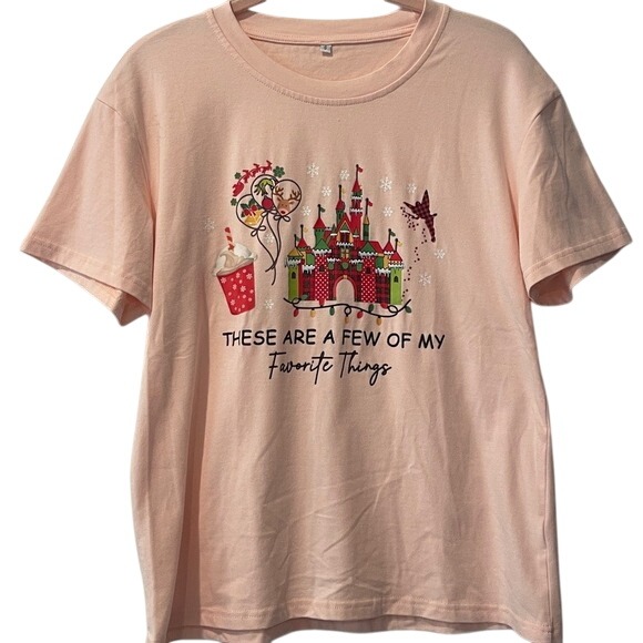 Christmas Cinderella's Castle Disney Grinch Christmas T-Shirt Small